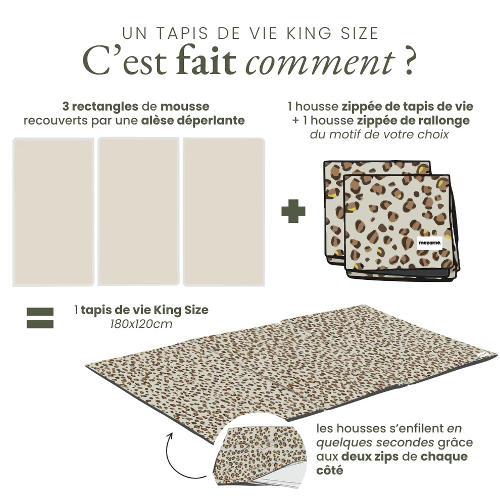 Tapis Vichy Caramel - Miniature 3