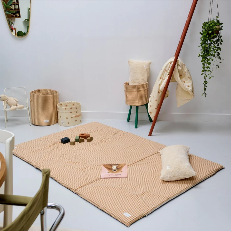 Détail de la qualité du tapis Mezamé